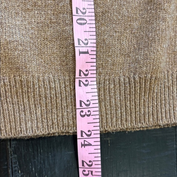 J. Crew Mercantile Tan Brown Knit Sweater Medium Layered Bell Sleeves Wool Blend - Picture 8 of 8